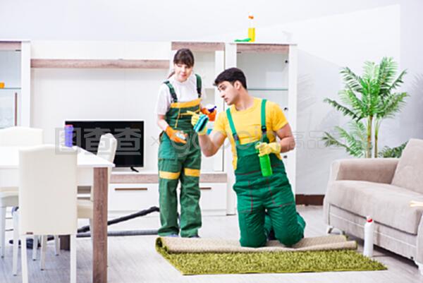 在家中工作的清潔專業承包商